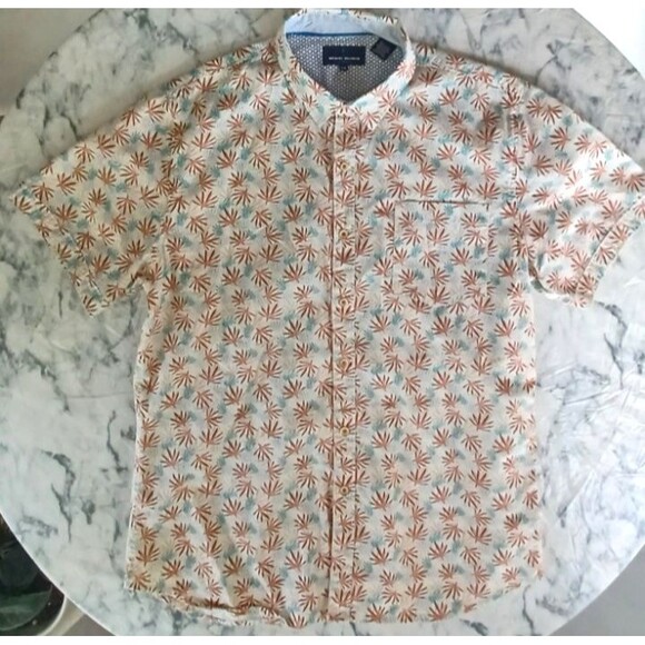 Michael Brandon Shirt Button Up Men L EUC  100% Cotton‎ Hawaiian Vacation Resort - Picture 1 of 7